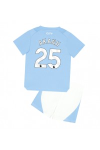 Fotbalové Dres Manchester City Manuel Akanji #25 Dětské Domácí Oblečení 2023-24 Krátký Rukáv (+ trenýrky)